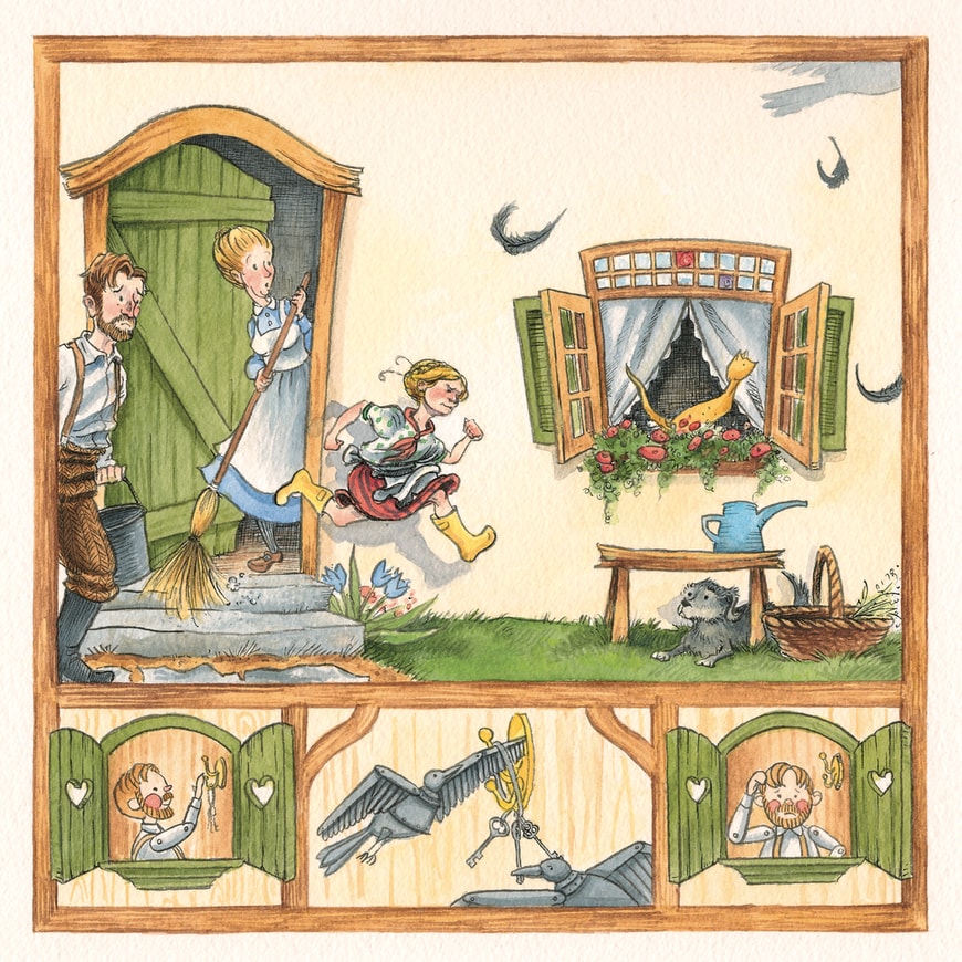 A lively village scene from Symphony of Cowbells